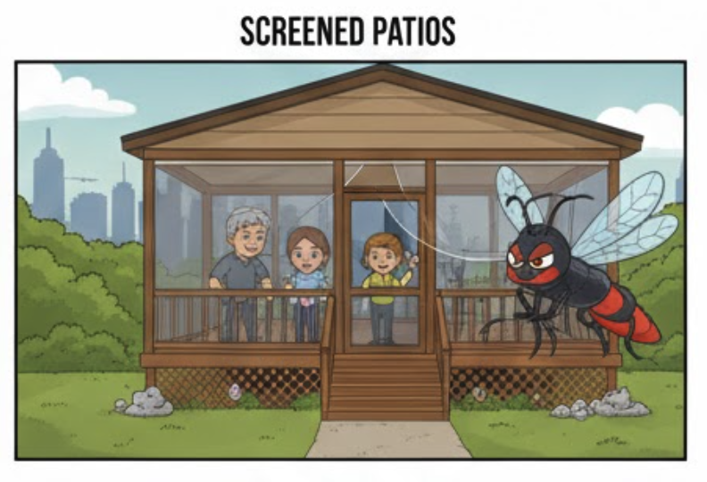 Creating a Bug-Free Sanctuary with Screened-In Patios